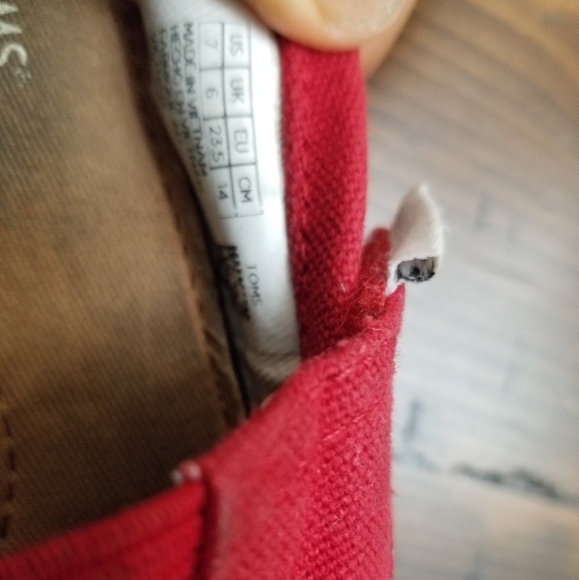Red Toddler Tom's size 7 - Picture 6 of 6